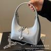French Silver Texture Underarm Bag Women's Summer High-end Niche Shoulder Bag Handbag Korean Version Ins Bag