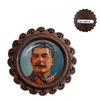 Sovjet USSR Stalin Lenin Houten Broches Klassiek Rode Ster Hamer Sikkel Communisme Embleem CCCP Glazen Cabochon Kraagspelden Badge
