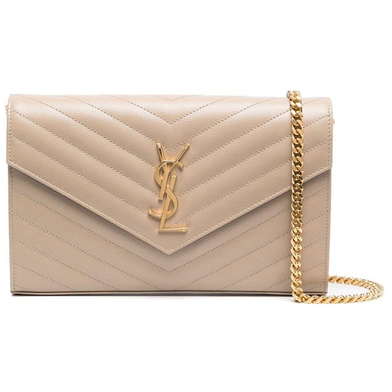 Saint Laurent Ysl Monogram Zelta Logotips