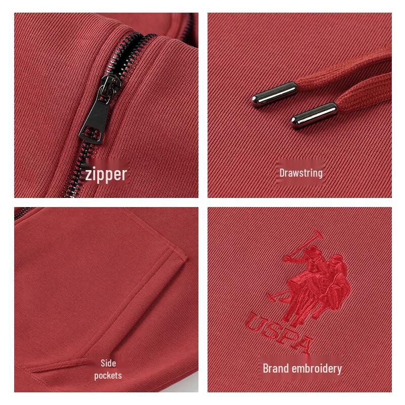 U.S. Polo Assn. Men's Hooded Full-Zip Sweatshirt