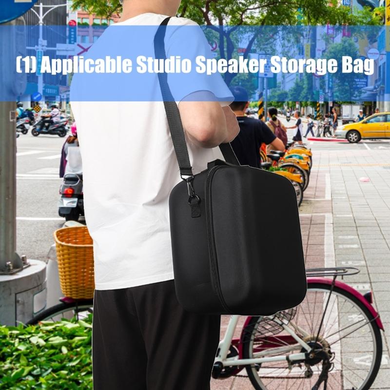 Water Resistant Speaker Carrying Case Lightweight Travel Organizers Reinforced Edges for Studio 5 Speaker