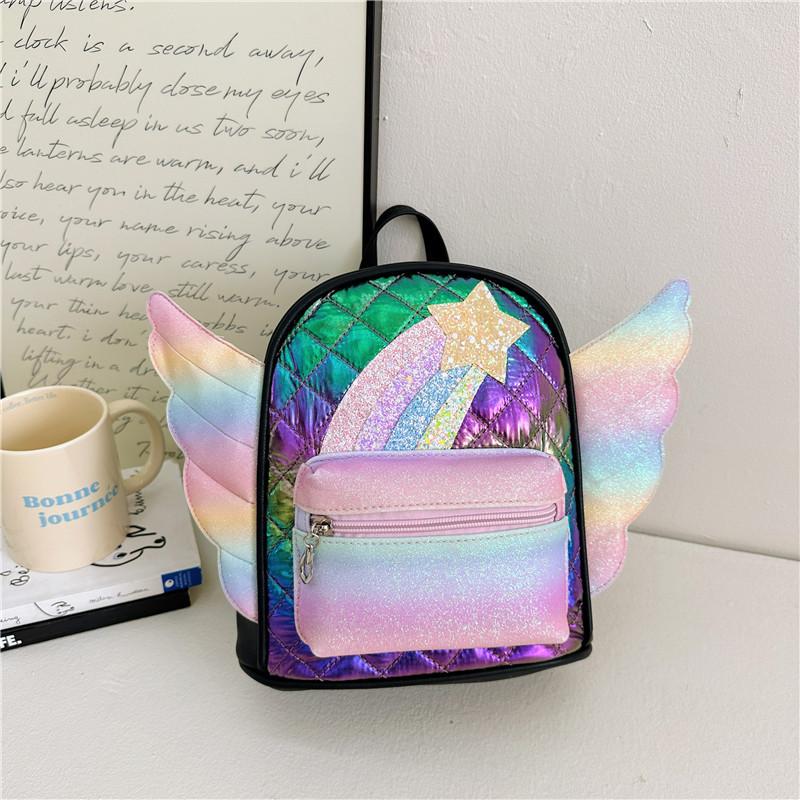 School Bag New Foreign Style Little Girl Backpack Love Small Wings Lightweight and Versatile Go Out Snack Bag Batch