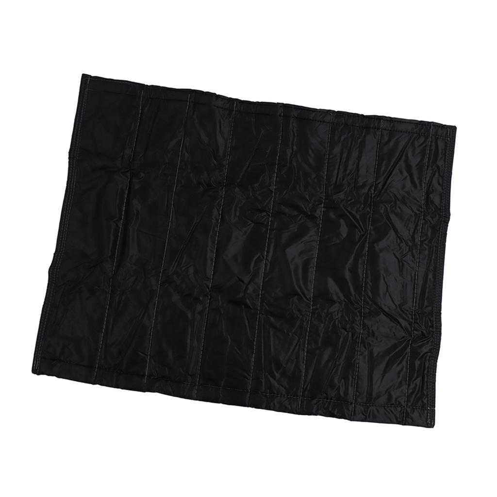 Fireplace Blanket Black Oxford Fabric 2 Layers Cotton Hook and Loop Fireplace Draft Stopper for