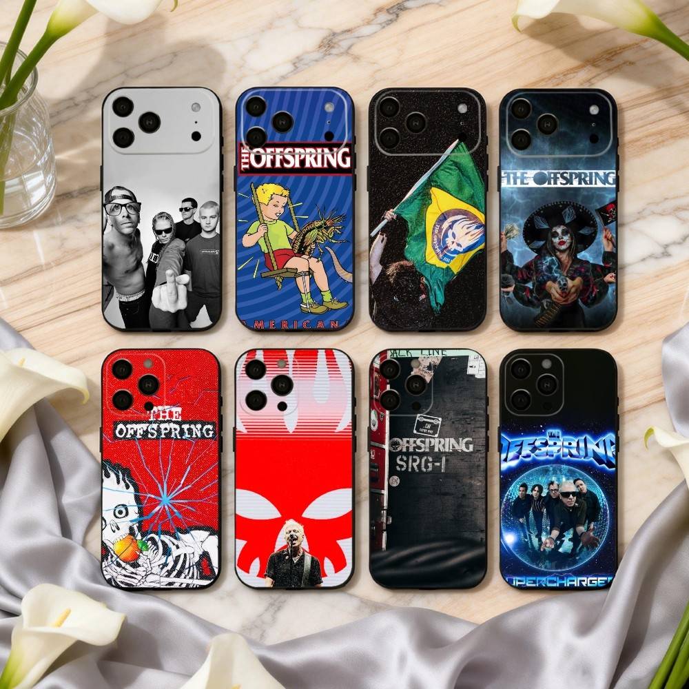 Punk T-The O-Offspring Band Phone Case For iPhone 17pro, 16,15,14,13,12,11 X XR Plus,Others Soft Black Cover