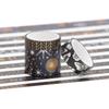 YUBBAEX 9 Rolls of Mysterious Space Masking Foil Super Perfect for Gift DIY and Notebook Decor Tape, Wide, Silver/Gold Stamping, Cute, Thin, Wrapping,