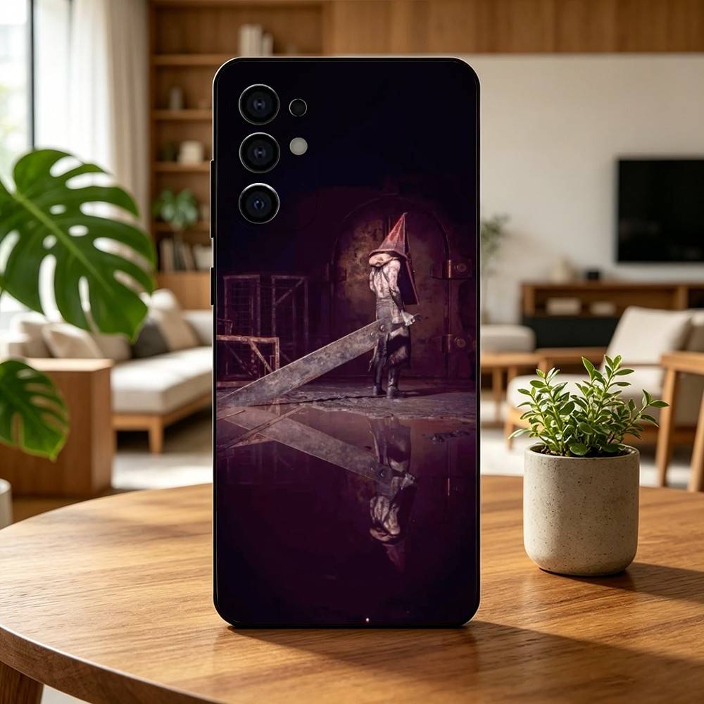 Spiele Silent Hill Horror Handyhülle Schwarzes Silikon Weich Für Samsung S25,S24,S21,S22,S23,S30,Ultra,S20,Plus,Fe,Lite