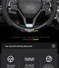 Compatible Suede Steering Wheel Cover for Honda: Accord, Civic, XRV, Spirior, Avancier, Odyssey - Anti-Slip Design.