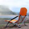 Iron Frame Nylon Fabric High Back Portable Folding Lounge Chair Outdoor Recliner For Beach Sunbathing Camping Fishing Travel