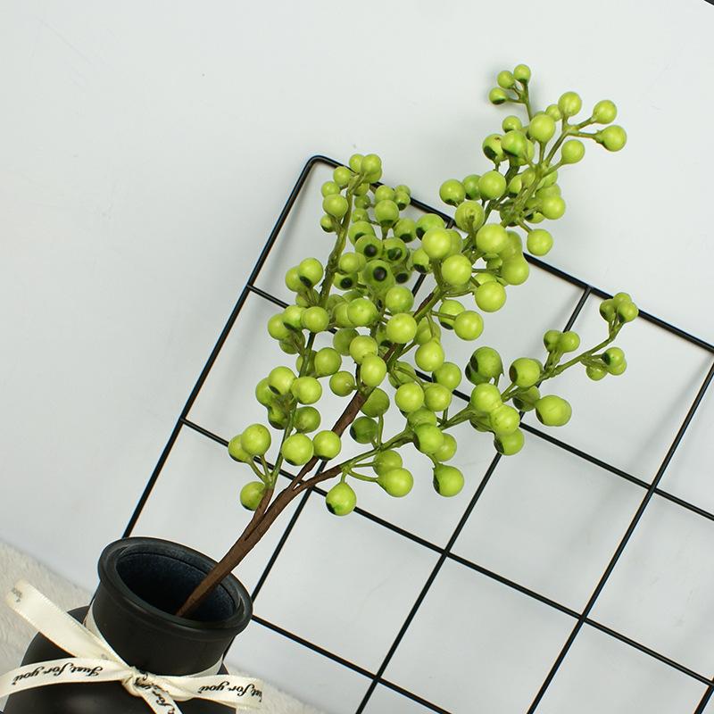 

Одиночная имитация ягоды с 5 зубцами, украшение для гостиной, искусственный цветок, реквизит для съемки, имитация ягоды черники зелёный