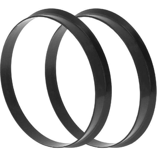Car Wheel Hub Centric Rings Wheels Center Shaft Shock Absorbing Hubrings Durable Polycarbonate OD 74.1mm To ID 59.1mm 2 Pcs Black