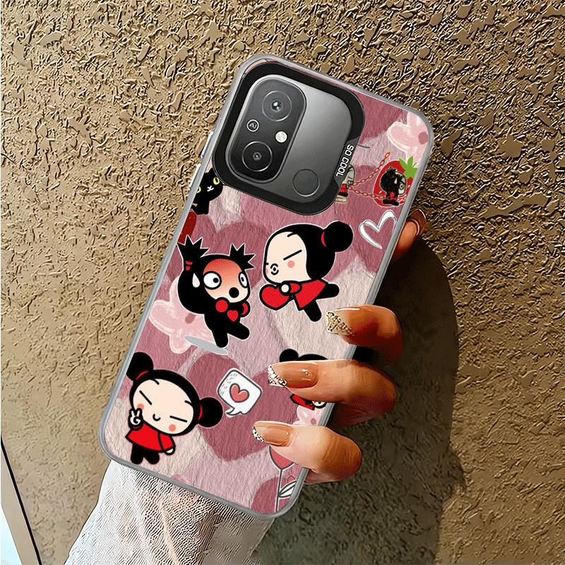 Cartoon Cute Pucca Garu Shockproof Phone Case for Xiaomi Poco X7 X6 X5 X3 Pro F7 Ultra M8 Redmi 15C 15 14C 13C 12C 10C 13 12 10