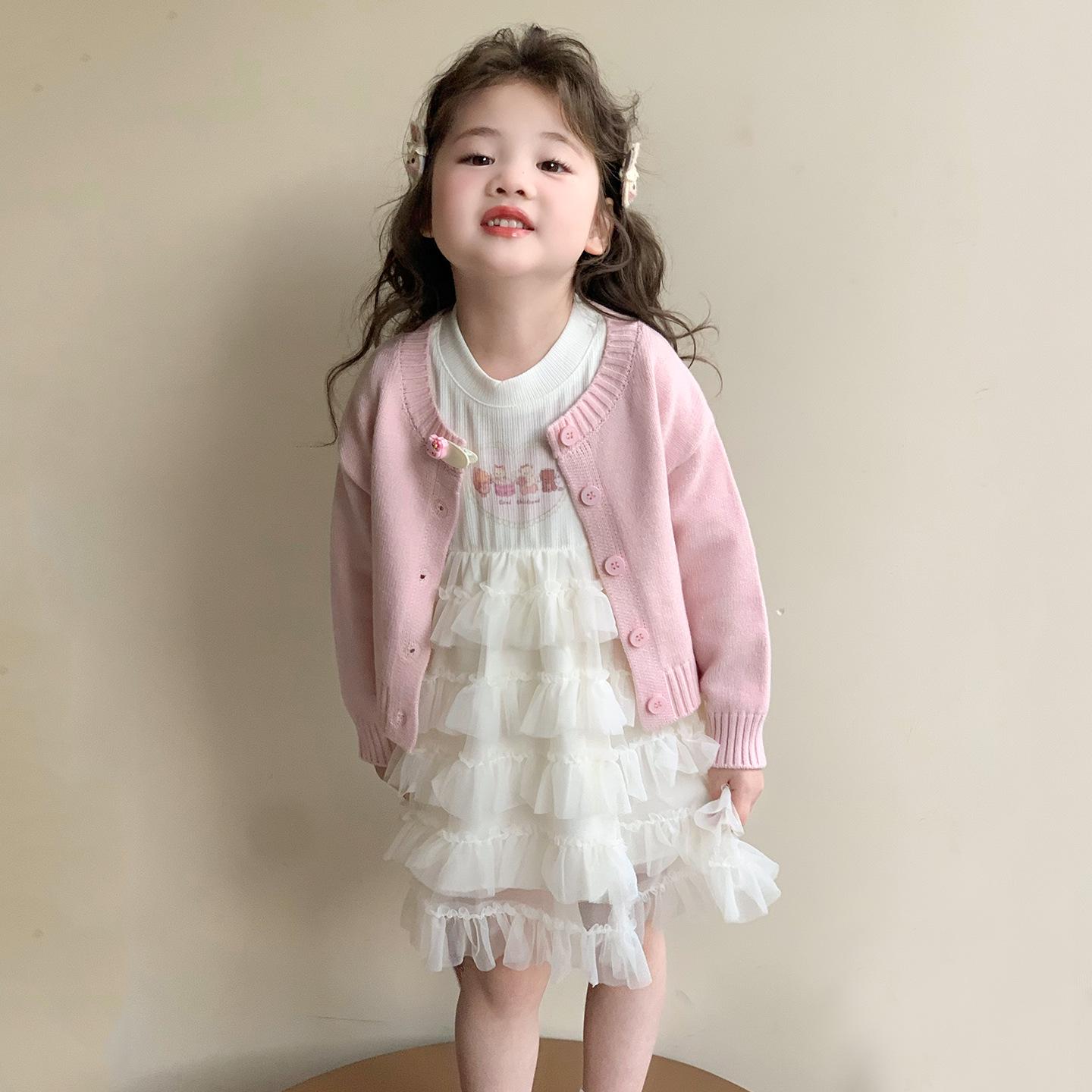 

Autumn Bow Cardigan & Tulle Skirt Set for Baby Girls 100 cm розовый