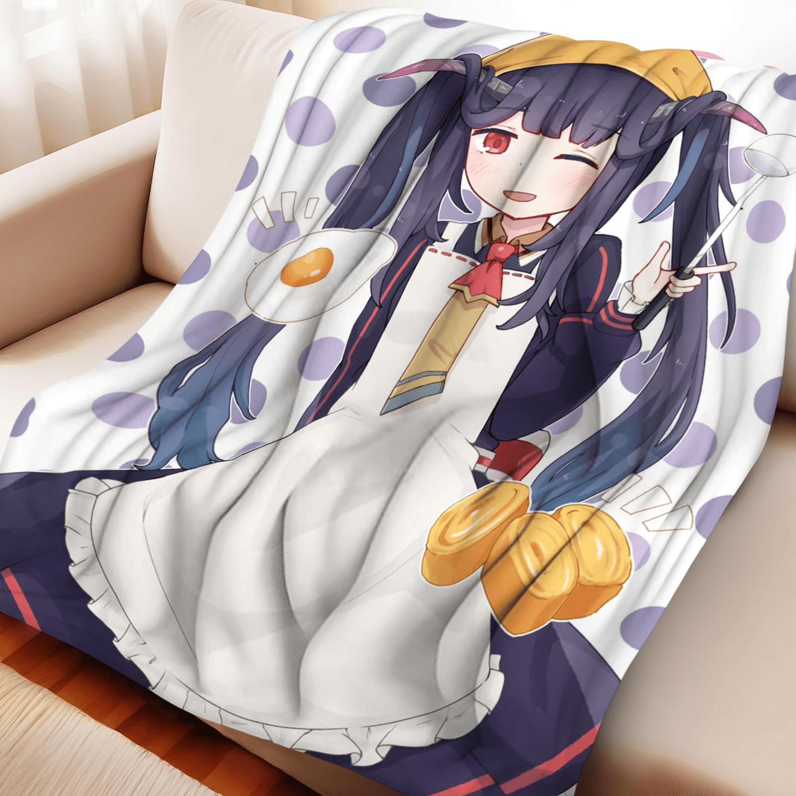 Anime Style Blue Archive Fleece Blanket - Cozy Flannel Throw, Perfect Gift for Fans, 50x60 Inches 75x90cm