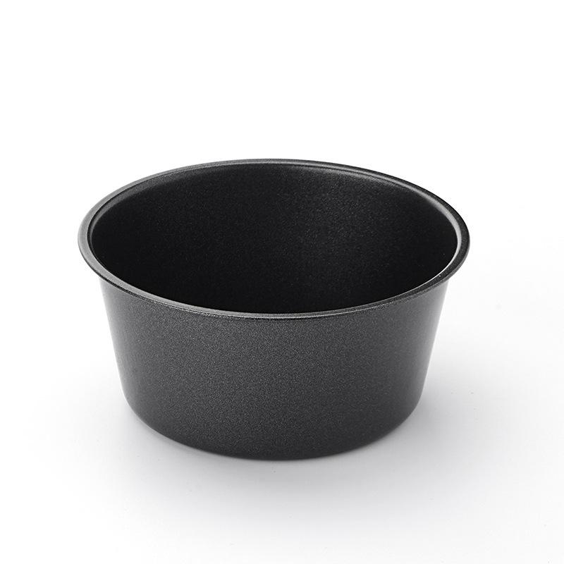 Round carbon steel non-stick pudding cup muffin cake mold pudding cup egg tart egg tower integrated forming small cake mold