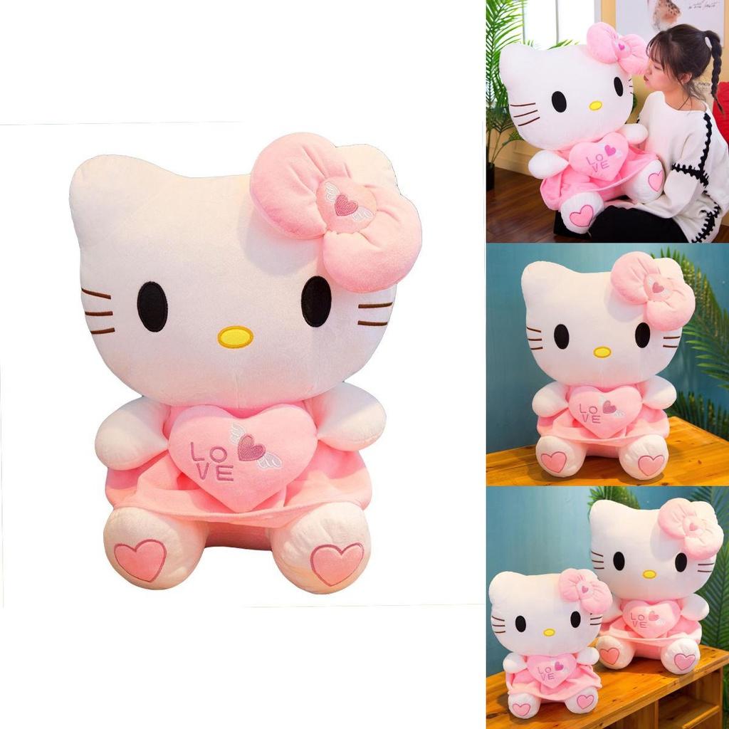 Cute Hello Kitty Heart Pillow Plush Toy Large And Soft Kids Gift For All Ages