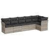 VidaXL Garden Lounge Set with Cushions 6 Pcs, Patio Sofas, Patio Furniture Set, Outdoor Furniture, Grey 3249501