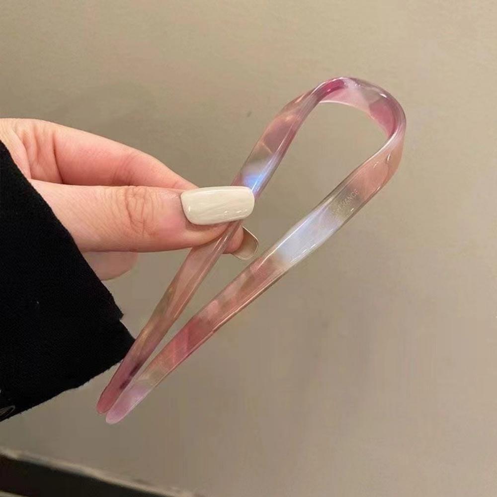 Vintage Acetate Hair Fork for Girls Women U-Shaped Hair Sticks Ponytail Hairpin Bun Updo Bridal Hairstyle Tool Hair Accessories