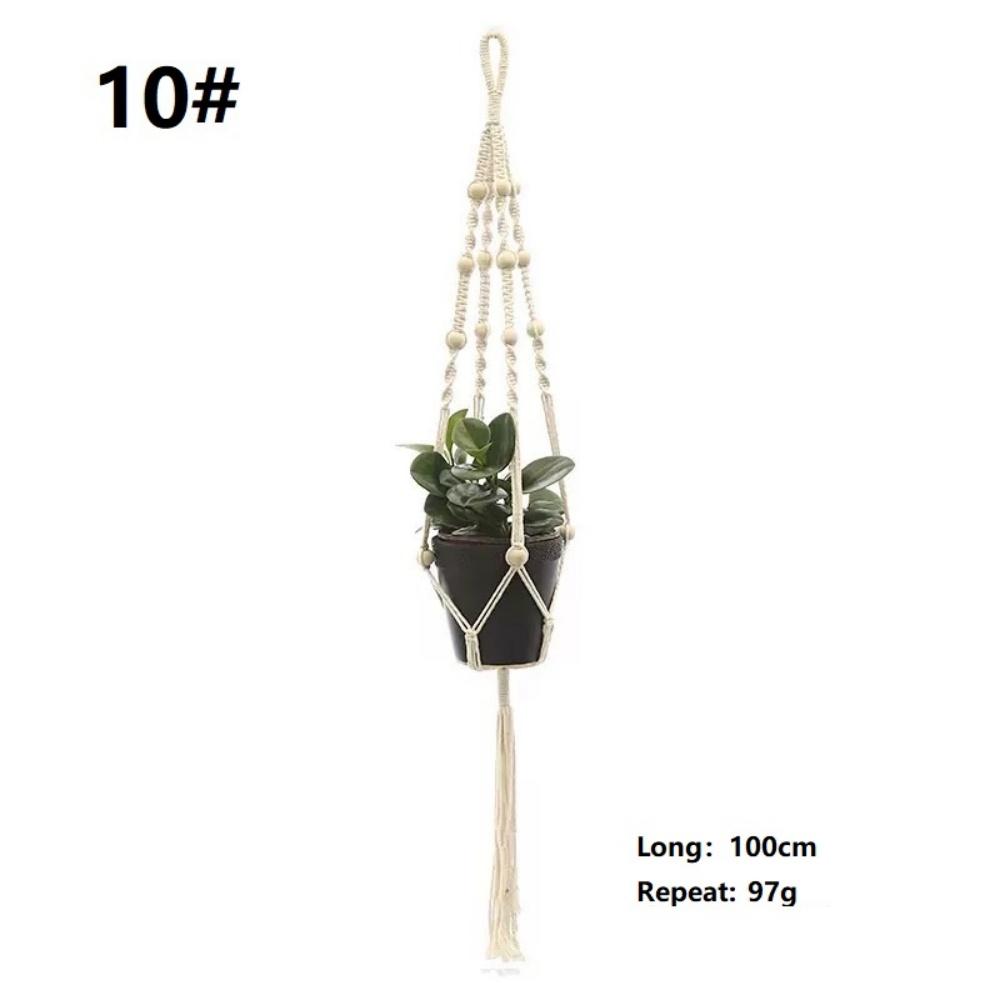 Bohemian hand-woven plant hanging basket holder, indoor and outdoor hanging plant stand, 6 different size plant hanging baskets