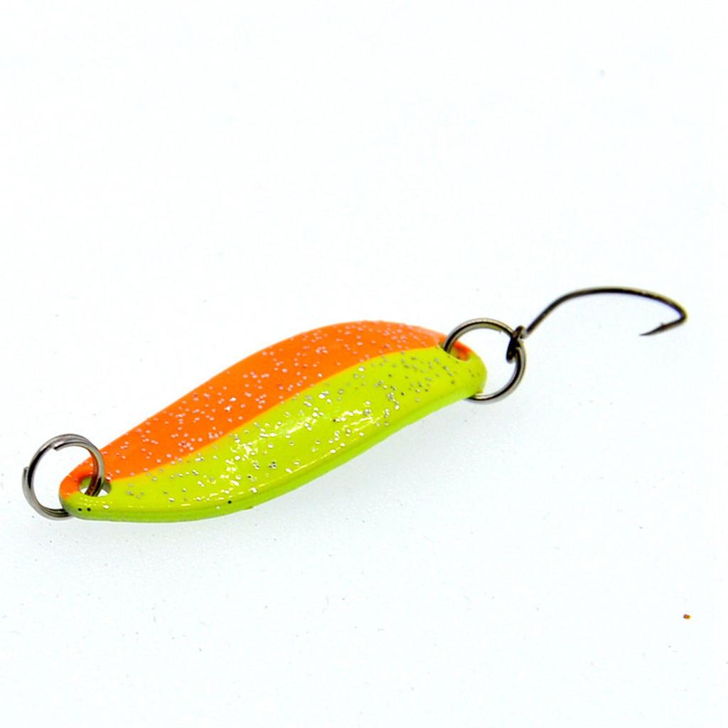 Esca da Pesca Rotante in Metallo Cucchiaino Spinner con Amo Affilato Attrezzatura da Pesca Resistente per Acqua Dolce e Salata