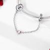 New Safety Chain Clasp Clip Charm Bead 925 Silver Heart Bow Star Moon Fit Bracelet DIY Woman Girl Jewelry Gift