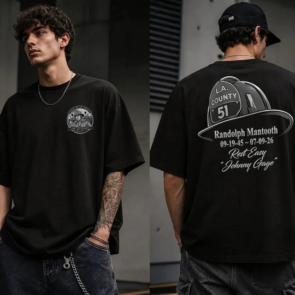 LA County Fire Dept Randolph Mantooth "Johnny Gage" Shirt Unisex T-Shirt