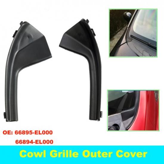 

Pair For Nissan Versa 2007-12 Windshield Cowl Grille Outer Cover Extension Trim