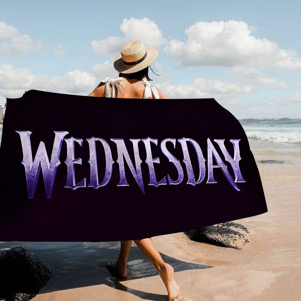 Classic movie T-The A-Addams F-Family Wednesday Big Microfiber Beach Towels Quick Dry Towel Sand Beach Towels Pool Towel