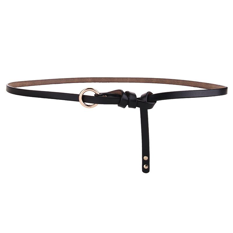 Vintage Cowhide Leather Belt With Circle Design And Hook Fastening For Daily Use