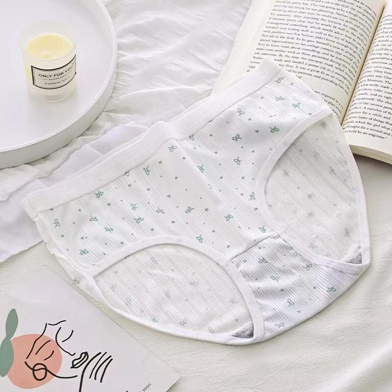 Women's Cotton Underwear Sexy Thread Panties Fashion Soft Comfort Girl's Briefs Mid Waist Seamless Underpants Female Lingerie