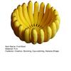 3D Printed Banana Shape Fruit Bowl Funny Decorative Fruit Plate Desktop Key Bowl for Home Kitchen Dining Room