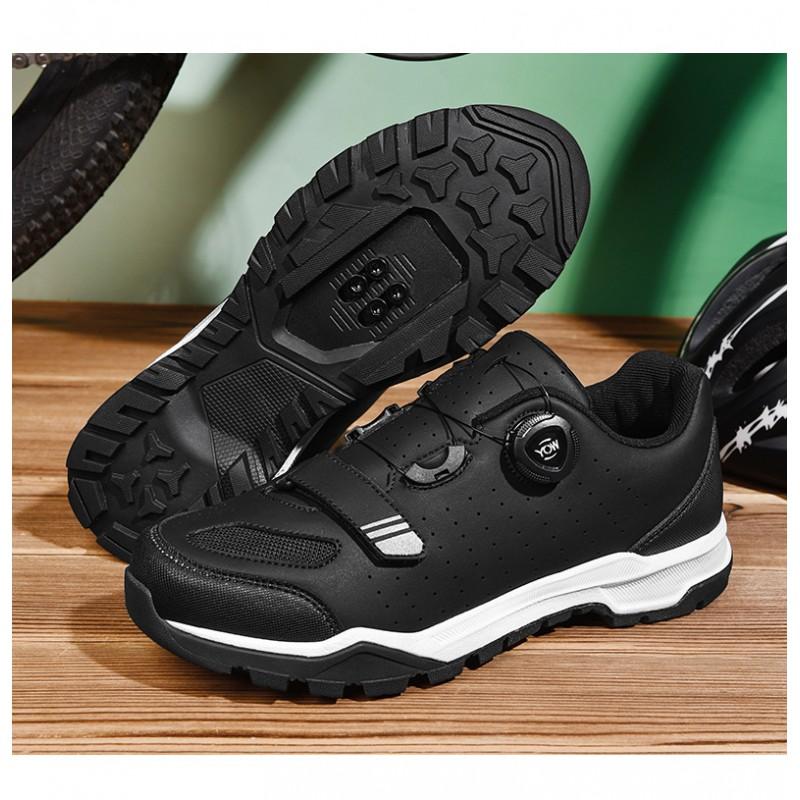 Mens Mountain Bike Cycling Shoes With Cleat System Breathable Lightweight Trail Riding Footwear