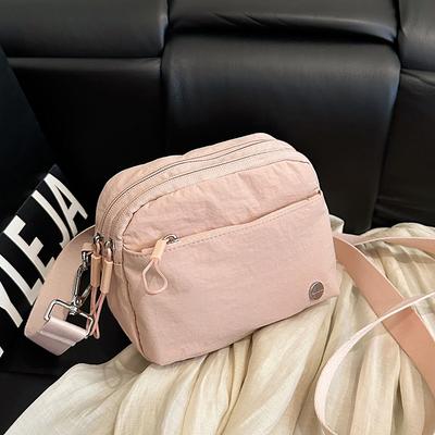 Urban Simple Casual and Fashionable Single-shoulder Crossbody Bag Lightweight Nylon Small Square Bag