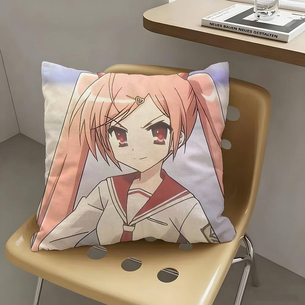 1pc Aria H. Kanzaki Anime Characters Pillow Case Fashion Square Pillowcase Bedroom Sofa Room Ins Decoration Leisure