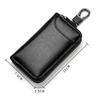Car Leather Keychain Bag Keyring Storage Antiloss Pendant For Porsche Cayenne Panamera Macan 911 Taycan Boxster Cayman 918 Pajun EFD1