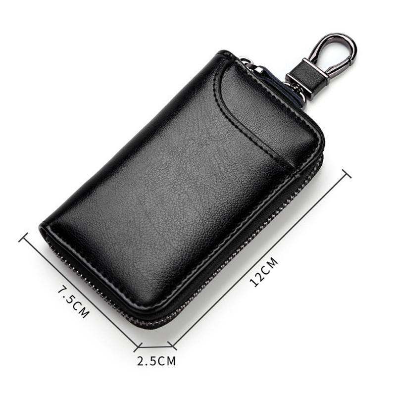 Car Leather Keychain Bag Keyring Storage Antiloss Pendant For Porsche Cayenne Panamera Macan 911 Taycan Boxster Cayman 918 Pajun EFD1