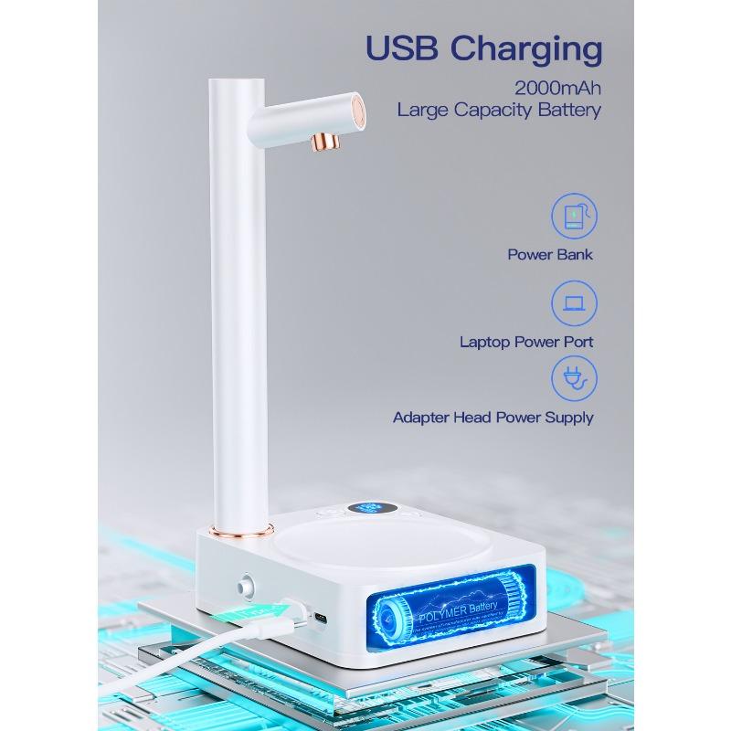 Mini distributore di acqua elettrico portatile con secchio da tavolo intelligente, riempimento automatico e controllo della quantità per l'ufficio domestico