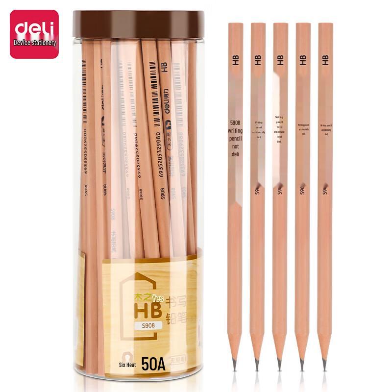 Deli S908 HB Hexagonal Wood Pencils