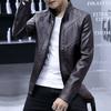 Men's leather jacket new versatile youth handsome PU leather jacket slim-fitting motorcycle clothing leather