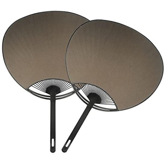 Set of 2 plain black standard size wide x 344mm perfect for Japanese-made fans, (242mm tall), crafting.