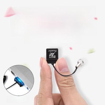 Szybki przenośny czytnik kart TF USB 2.0 do telefonu komórkowego, Mini adapter samochodowy