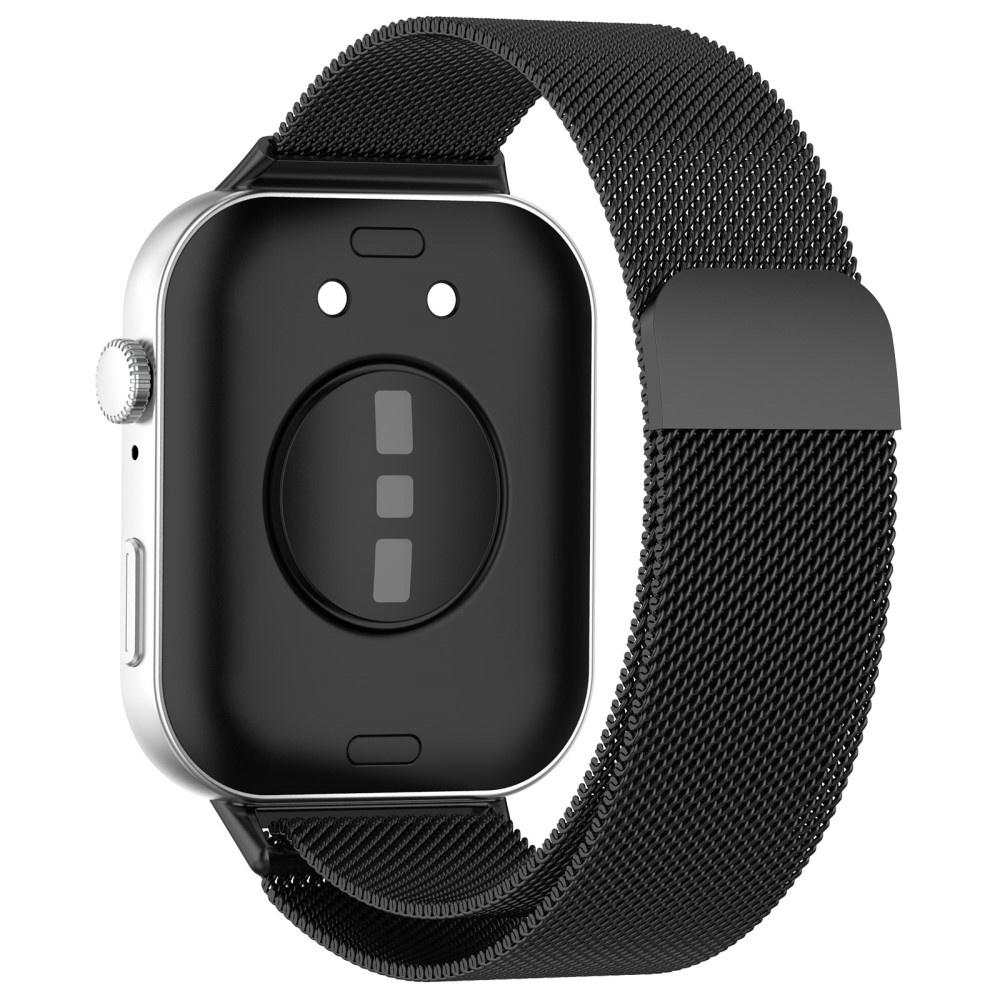 Milanese Bracelet + Case with Screen Protector for Huawei Watch Fit 4 Pro, Black