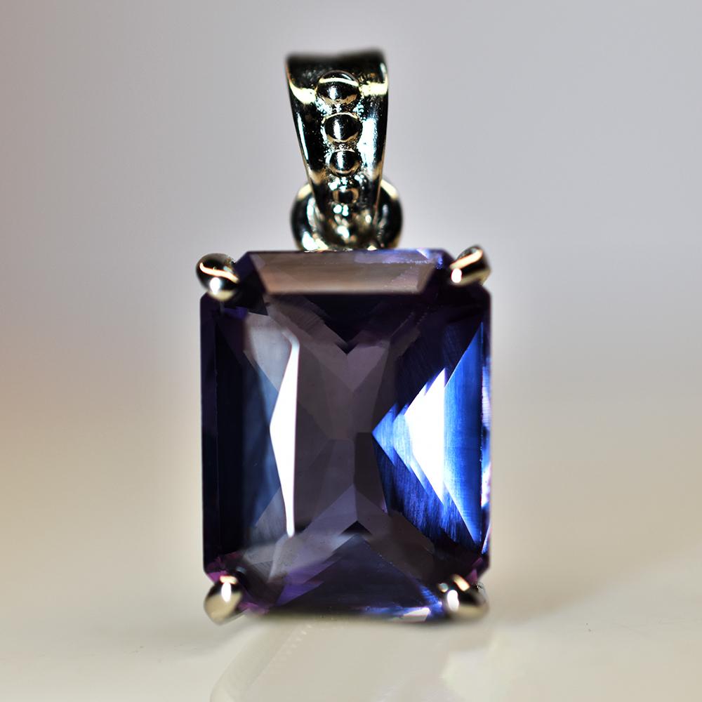 Natural Color Change Alexandrite 925 Sterling Silver Pendant 22 Ct CERTIFIED My.pd-23-k