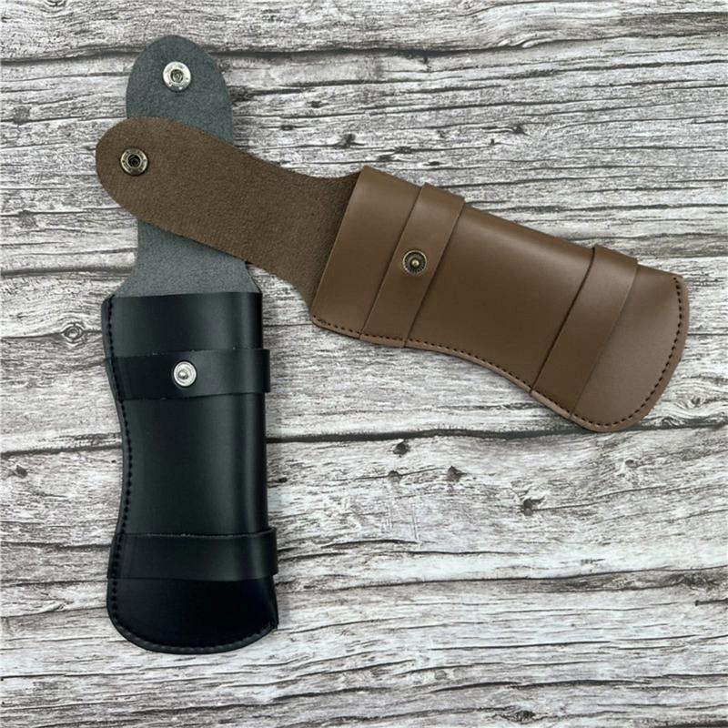 Horizontal Carry Cutter Pouch Belt Leather Folding Cutter Snap Case Holsters