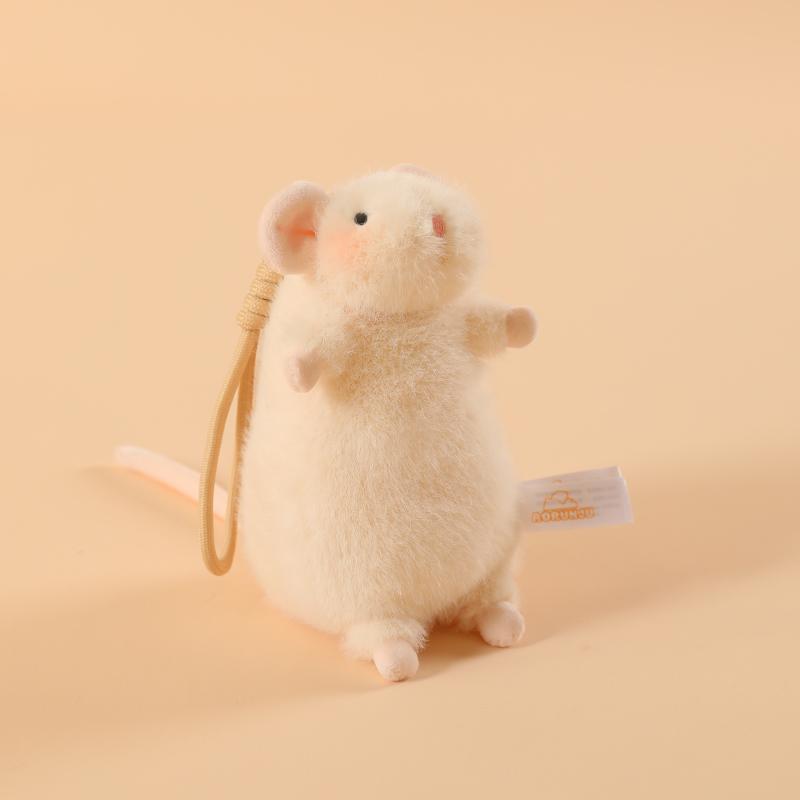 21cm Creative Mouse Oversized Flower Branch Rat Cartoon Soft Animal Figure Gift Birthday Stuffed & Plush Animals Companion Gift
