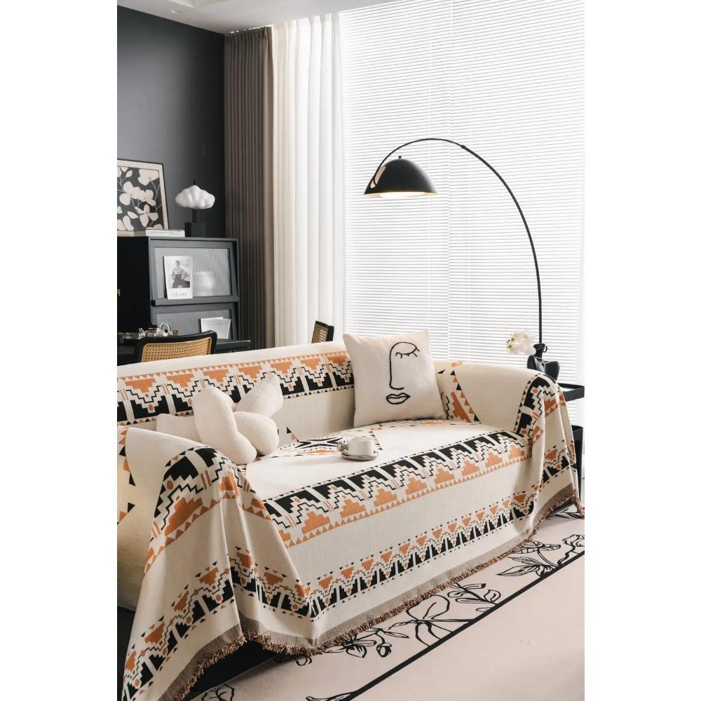 All-season Camping Picnic Blanket Cover Sofa Cover  Home Chenille Ethnic Style Sofa Mat Throw Blankets