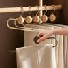 Non-Slip Rotatable Solid Wood Goose-shaped Trouser Hanger with Clip