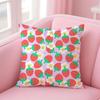 Fashionable Fruit Print Pattern Art Cushion Cover Pillowcase Short Plush Invisible Zipper Room Sofa Cushion Cover
