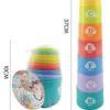 Educational Stacking Cups Toy Set Early Learning Development Toy for Kids Toddlers Montessori Teaching Materials
