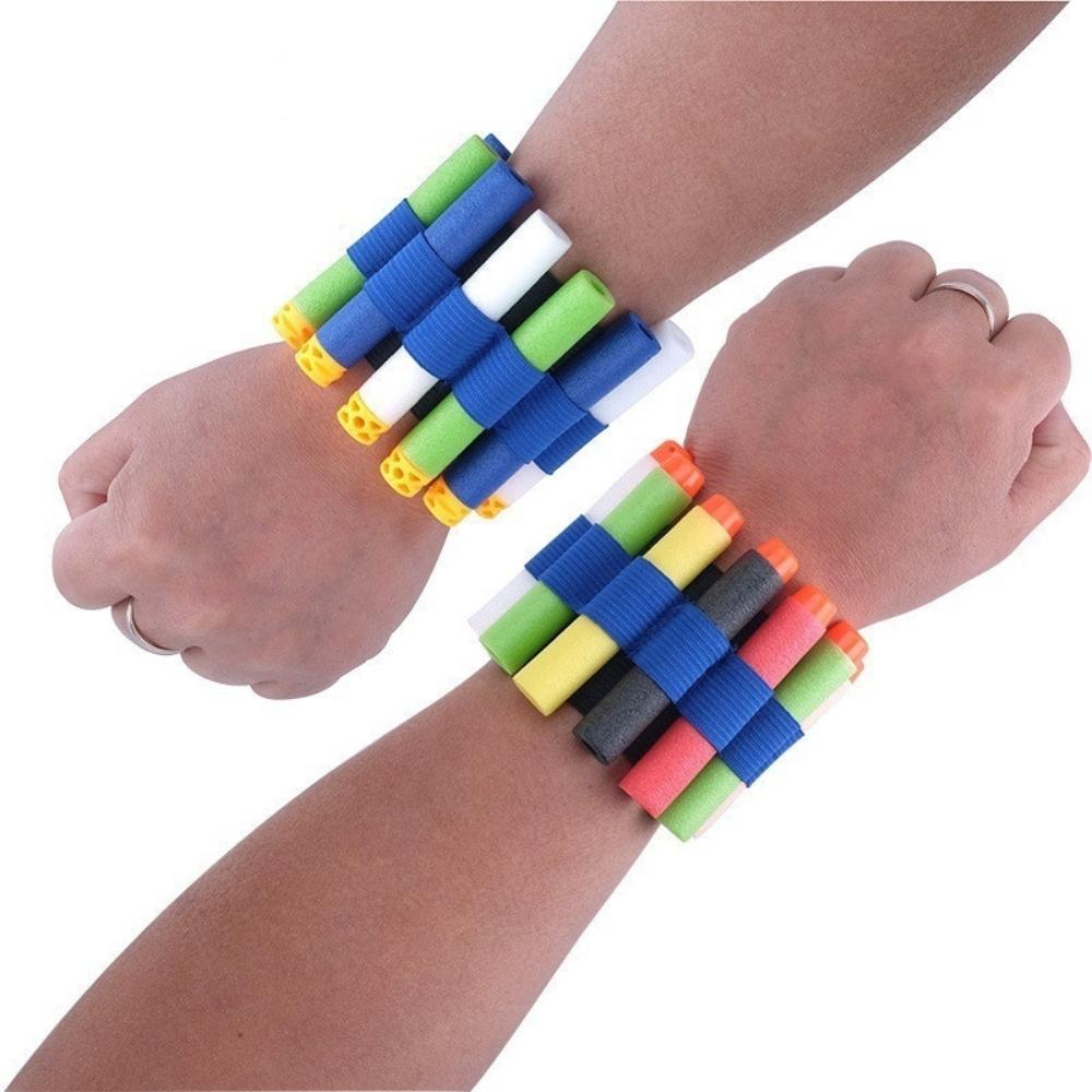 Toy Gun EVA Soft Bullet Wrist Strap Bomb Elastic Wrist Strap Accessory Bag for Children's Outdoor Play Store Plastic Toy Bullet