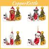 Adorable Acrylic Christmas Tree Dog Car Mirror Accessory For Festive Decor